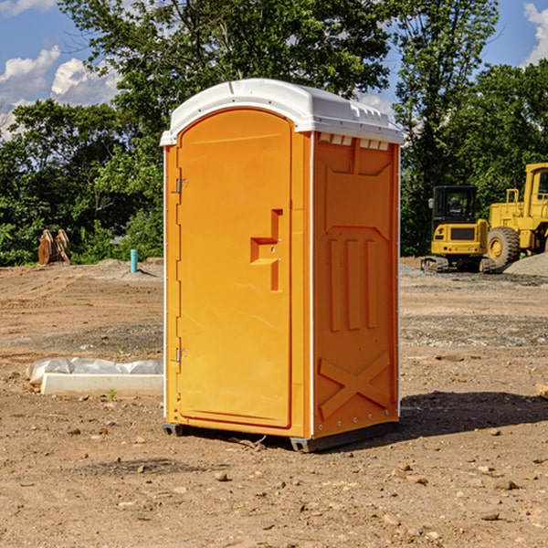 how often are the porta potties cleaned and serviced during a rental period in Waseca